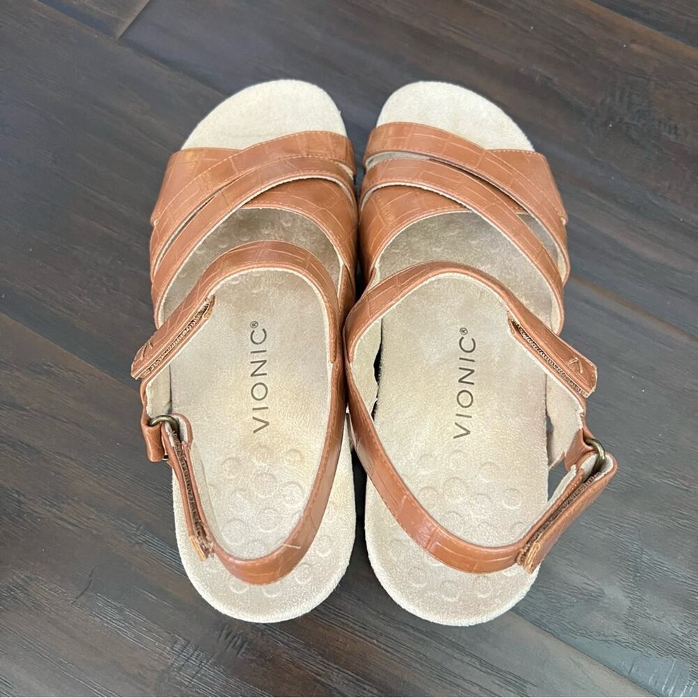Vionic Women’s Strap Adjustable Brown Sandals Siz… - image 4
